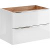 Comad Capri White skrinka 80x46x57 cm závesná kúpeľňová skrinka pod umývadlo biela-dub CAPRI WHITE 821B FSC