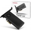 AXAGON PCEM2-DC, PCIe x4 - M.2 NVMe M-key + SATA B-key slot adaptér, chladič, vč. LP Axagon
