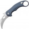LionSteel L.E.One Mid Folding knife STONE WASHED M390 blade, ICE BLU aluminum ha