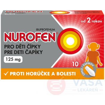 Nurofen pre deti čapíky 125 mg sup.10 x 125 mg