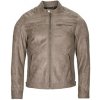 Jack & Jones Kožené bundy JJEROCKY JACKET Hnedá