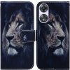 Peňaženkové kožené puzdro na Oppo A58 5G - Lion