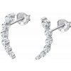 Lotus Silver Elegantné strieborné náušnice so zirkónmi Earparty LP3389-4/1
