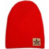Baby Nellys Hand Made Jarná/jesenná bavlnená čiapka - dvojvrstvová, červená, vel. 110 Baby Nellys