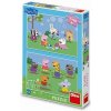 Dino Peppa Pig a kamaráti 2x48 dielikov Puzzle