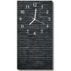 Nástenné hodiny vertikálne Príroda čierne tehly 30x60 cm