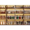 DIMEX | Vliesové fototapety na stenu Fľaše s alkoholom MS-5-2149 | 375 x 250 cm | zelená, žltá, hnedá + Vliesová fototapeta na stenu DIMEX Fľaše s alkoholom MS52149 v rozmere 375 x 250 cm