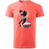 Basketball - jump shot - Klasické pánske tričko vyššej gramáže - 3XL ( Korálová )