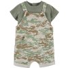 CARTERS CARTER'S Set 2dielny tričko kr. rukáv, kraťasy na traky Green Camo chlapec 3m