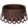 Kvetináč na hrob UH o300mm ROSETA bronz. výška 155mm samozavlažovací misa