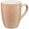 GALICJA Porcelánový hrnček béžový 340 ml s reliéfom poľných kvetov