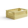 Made Crate Skladacia prepravka mini Made Crate - lemon cream