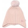 Detská zimná čiapka s brmbolcom Smile, Baby Nellys - púdrovo ružová, veľ. 48-54 cm