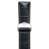 Remienok Hirsch Voyager - čierny, oranžový kontrast (bez pracky) - 22 mm - L – Štandardná dĺžka (doporučujeme) - 18 mm + 5 rokov záruka a darček ZADARMO