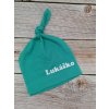 Čiapočka bábätká - zelená s menom 1 biela
