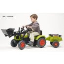 Falk Šliapací traktor 2040CM Claas Arion 410 s nakladačom a vlečkou