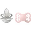 BIBS Supreme Silicone Size 2: 6+ months cumlík Haze / Blossm 2 ks