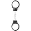 Oceľové putá na ruky Mister B Double Lock Chain kovové putá s dvomi klúčmi