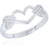 MOISS RA003047 - Prsteň z bieleho zlata SRDCE 56 1.25 g