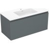 Mexen Orio kúpeľňová skrinka 100 cm s umývadlom Otis, 1 zásuvka, grafit mat/biela mat - 91A10-10047-1-BF66-W18M01
