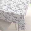 Biante Bavlnený obdĺžnikový obrus Sandra SA-184 Sivé kvetované ornamenty na bielom 50x100 cm