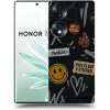 Picasee silikónový čierny obal pre Honor 70 - STICKERS x TAGS