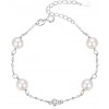 Beneto Elegantný strieborný náramok s perličkami AGB411/21P