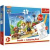 Trefl 2 in 1 puzzle a omaľovánky Paw patrol