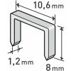 EXTOL PREMIUM 8852202 Spony do sponkovacej pištole 8mm, 10,6x1,2mm, 1000ks