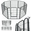 Ohrádka pre šteňatá a malé zvieratá, oceľové, 160x160x60 cm,