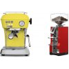 Ascaso Dream ONE, Sun Yellow + Eureka Mignon Libra, CR ferrari red