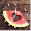 Nástenné sklenené hodiny Vodný melón 30x30 cm