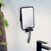 Wenko Quadro Black Kozmetické s vešiakom zrkadlo