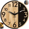 Nástenné hodiny ModernClock hnedé, čierne 33cm