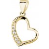 Olivie Strieborný prívesok Zlaté Srdce 3054
