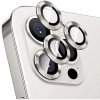 Enkay ochranné tvrdené sklo zadnej kamery s hliníkovým rámčekom pre iPhone 12 Pro - strieborné - možnosť vrátiť tovar ZADARMO do 30tich dní