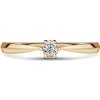 Minerva | Zásnubný prsteň so stredovým diamantom 0.085 ct, žlté zlato 55