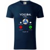 Volejbal volá - Tričko z organickej bavlny - 2XL ( Tmavomodrá (veľmi tmavá - skoro čierna) )