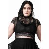 tričko KILLSTAR Moon Rays Lace Crop Čierna