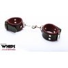 WHIPS Handcuffs with Snap Hook for Her, putá na zápästia s červeným polstrovaním
