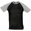 SOĽS Funky Pánske tričko SL11190 Black / Grey melange S