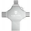 Viking 4v1/Flash USB/16GB/USB 3.0/USB-A + USB-C/+ Adaptér/Stříbrná VUF16GBS