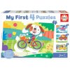 EDUCA Moje prvé puzzle Dopravné prostriedky 4v1 (5,6,7,8 dielikov)