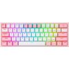 Mechanická klávesnica Redragon Fizz Pro K616 RGB Hotswap Box Red bielo-ružová