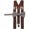 Amparo Miranda® Set motýlik a traky Miranda M220 Brown