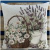 Gobelínová obliečka na vankúš s letnými kvetmi na šedom podklade 45 x 45 cm, GO-1363-VA
