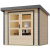 hybridný domček KARIBU JUPITER A (93409) natur / terragrau LG4027