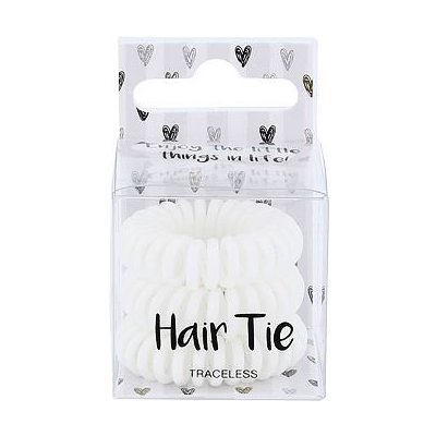 2K Hair Tie spirálovité gumičky do vlasů 3 ks odstín white pro ženy