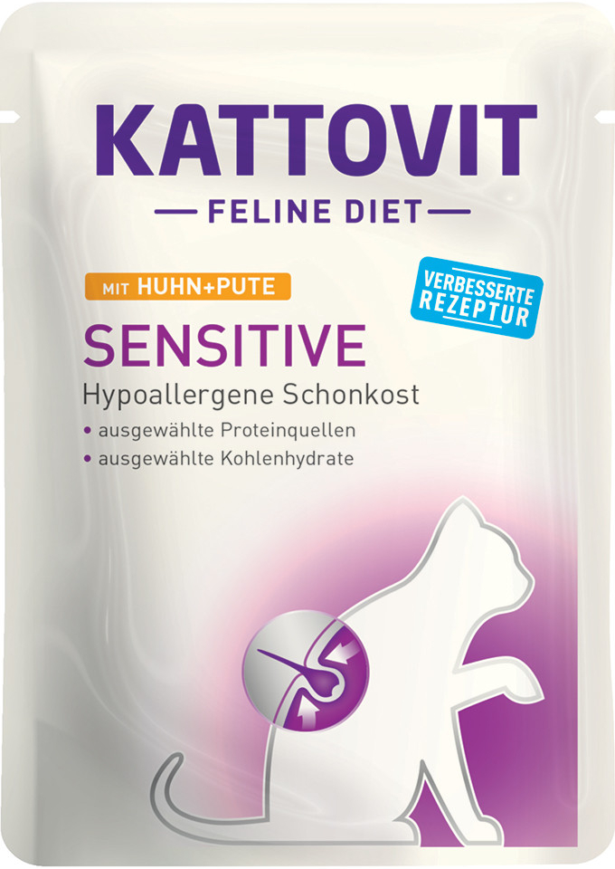 Kattovit Sensitive kuracie & morčacie 12 x 85 g