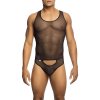 Mob - transparent black bodysheer size l/xl